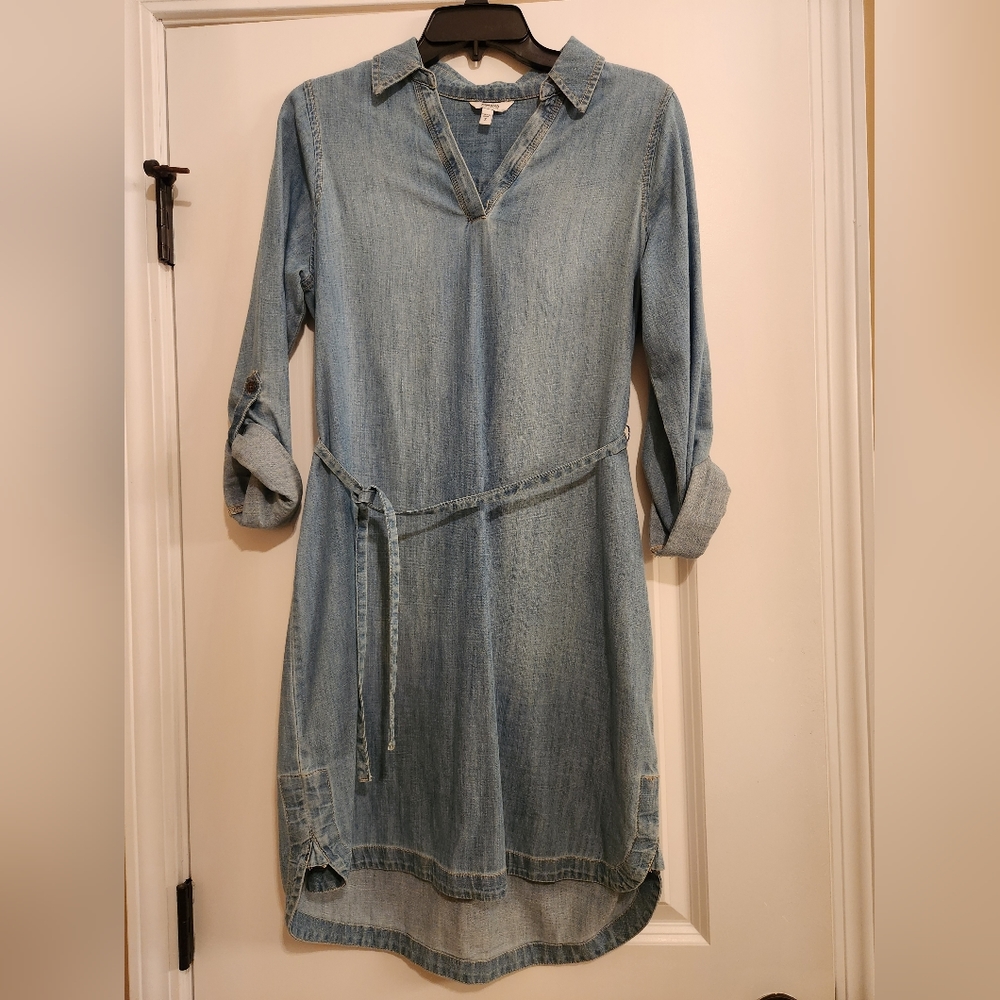 Long sleeve jean dress